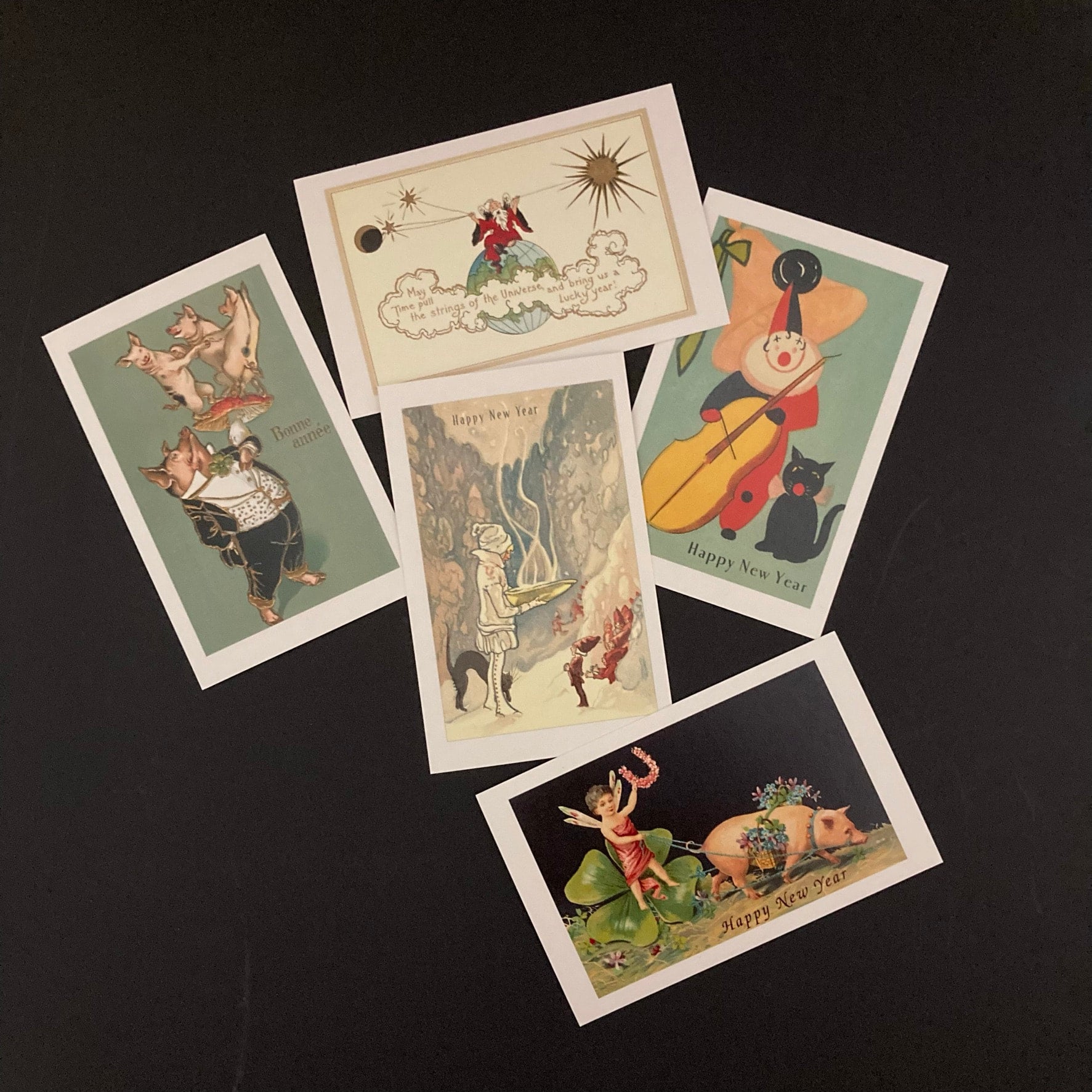 Happy New Year - Vintage Holiday Postcard Set | City Museum