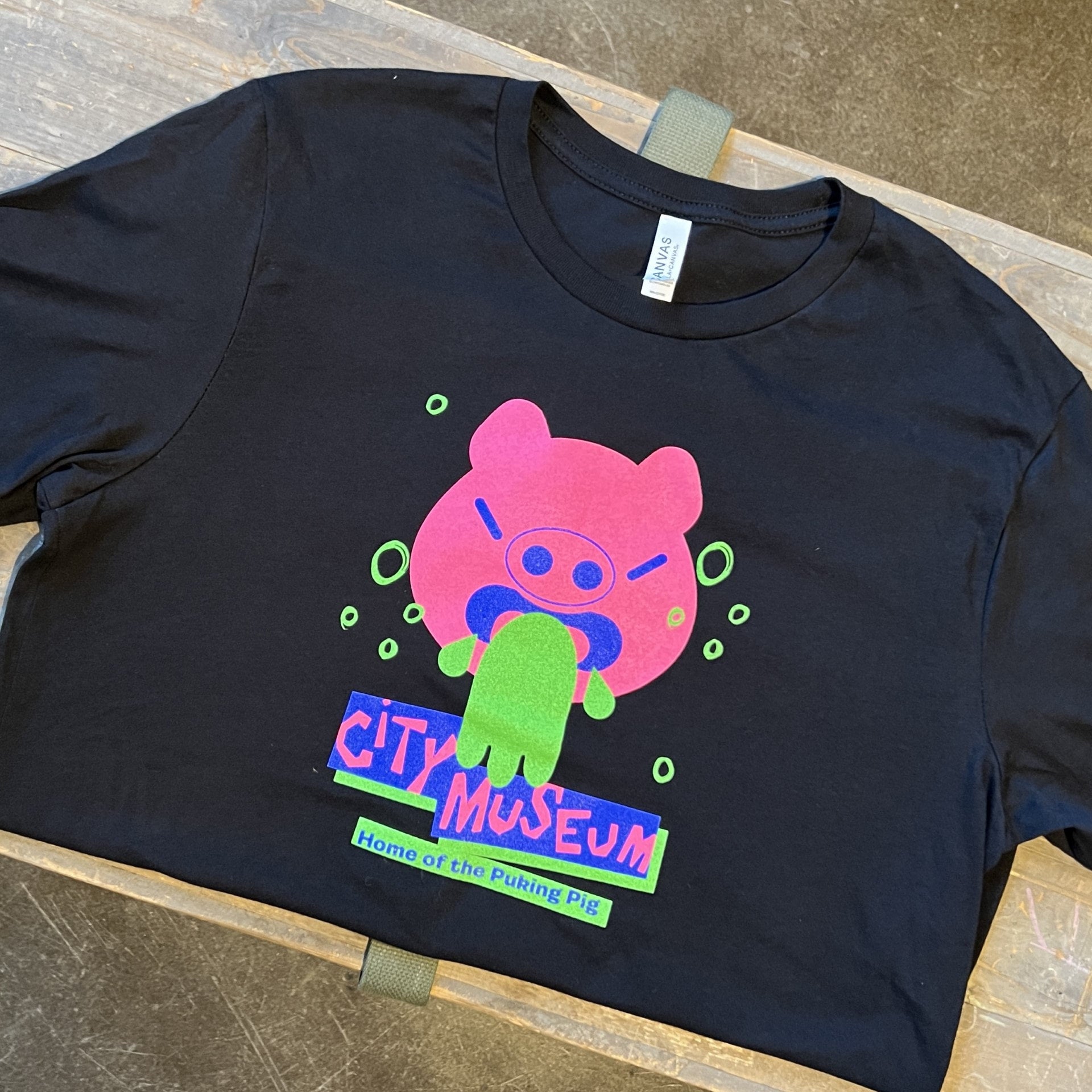 Puking Pig Tee Shirt-Adult | City Museum
